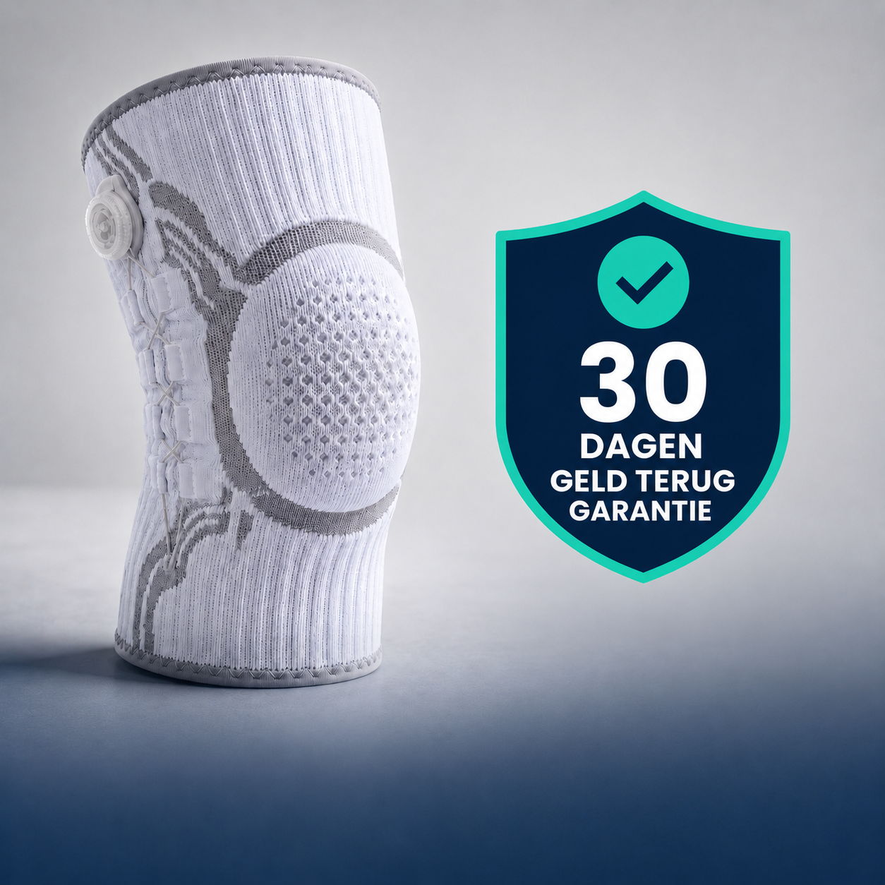 Vandori Kniebrace met 30 dagen tevredenheidsgarantie schild